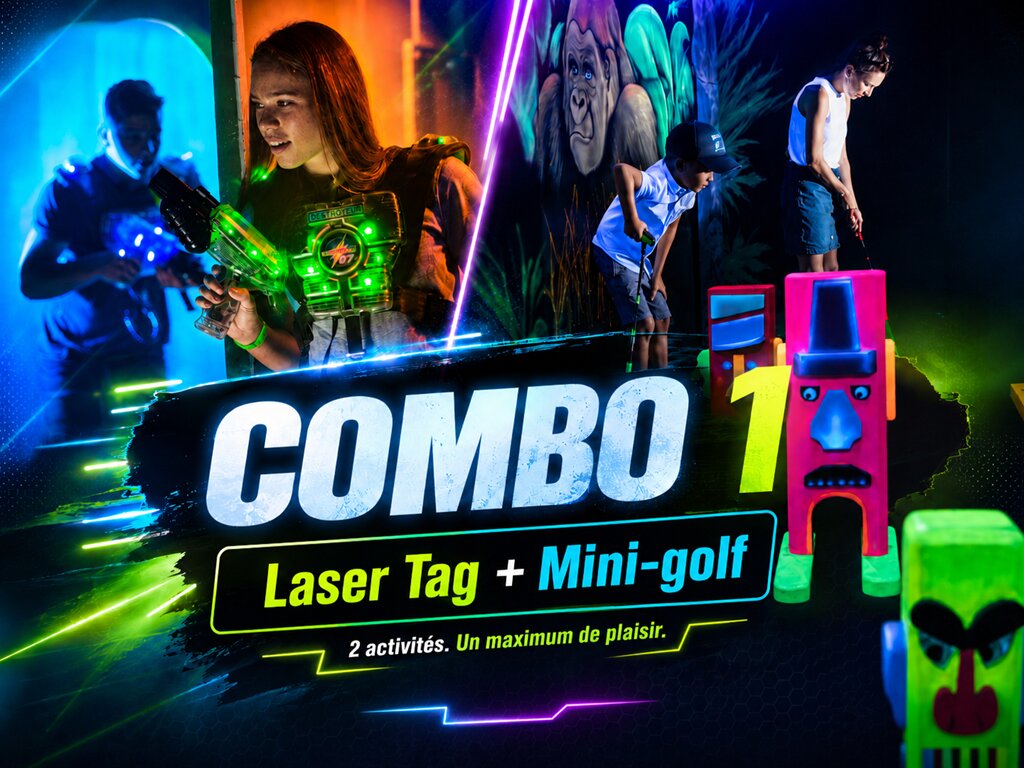 Activités laser tag et mini-golf pour comparer le coût d'une fête d'enfant